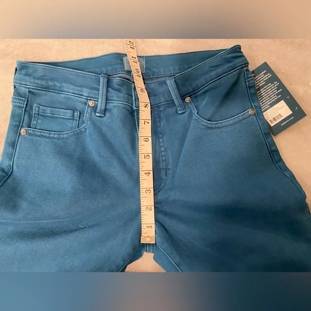 NWT JAG Size 6P Cassie Moroccan Blue Cassie Mid Rise Slim Fit Straight Leg Jeans - Image 10