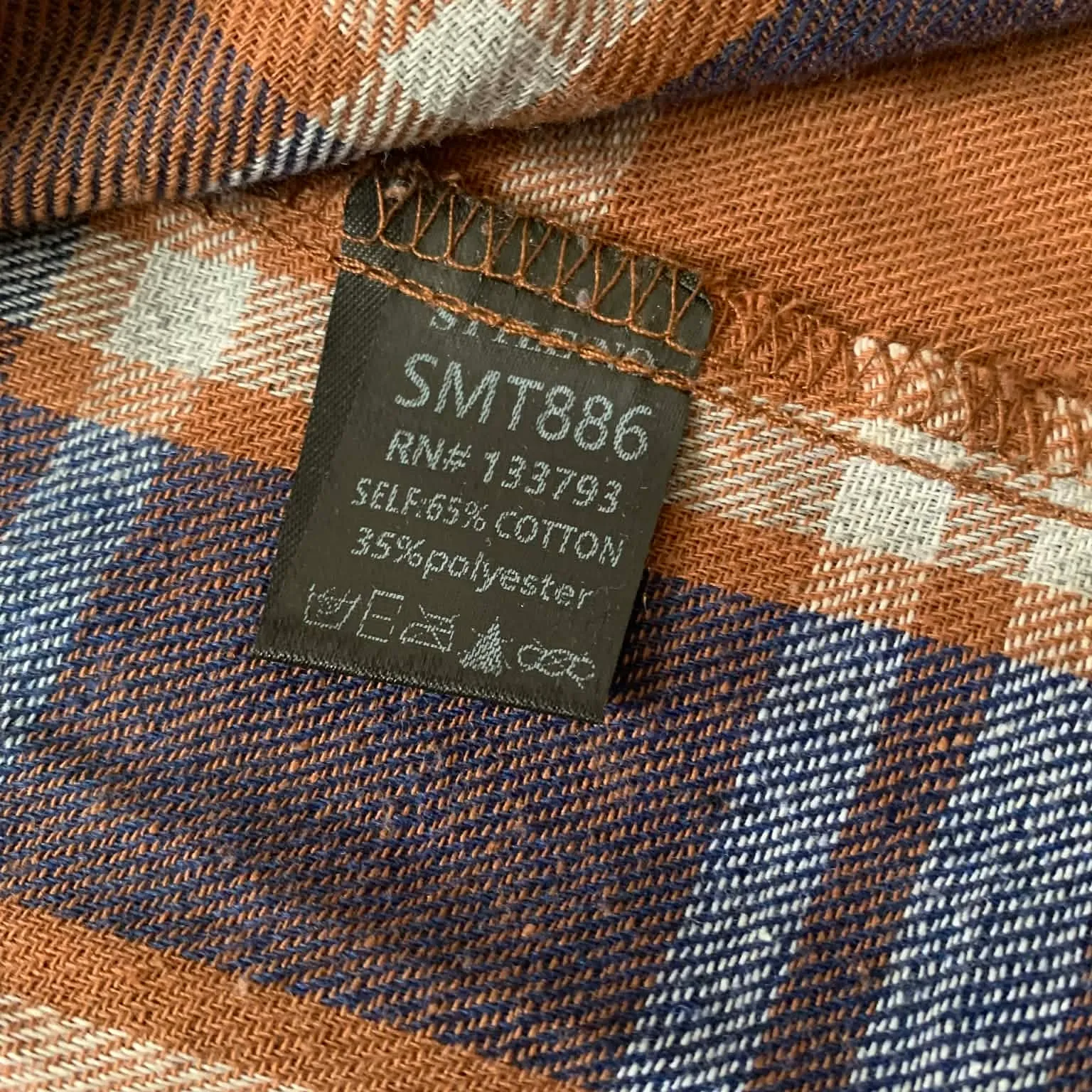 POL Oversized Flannel S Tunic Shacket Boho Plaid - Image 4