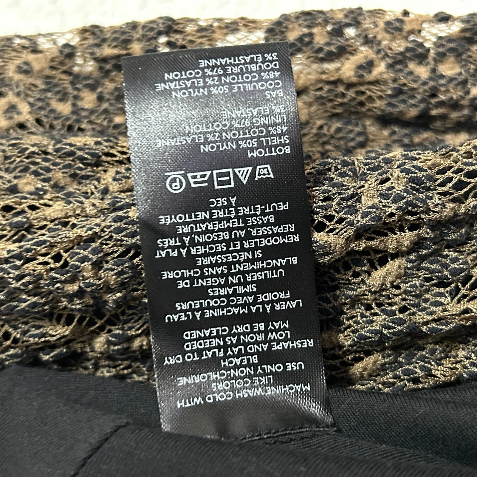 NEW Free People Laney Crop Long Sleeve Brown Black Lace Midi Skirt Set XS Dainty - Image 10