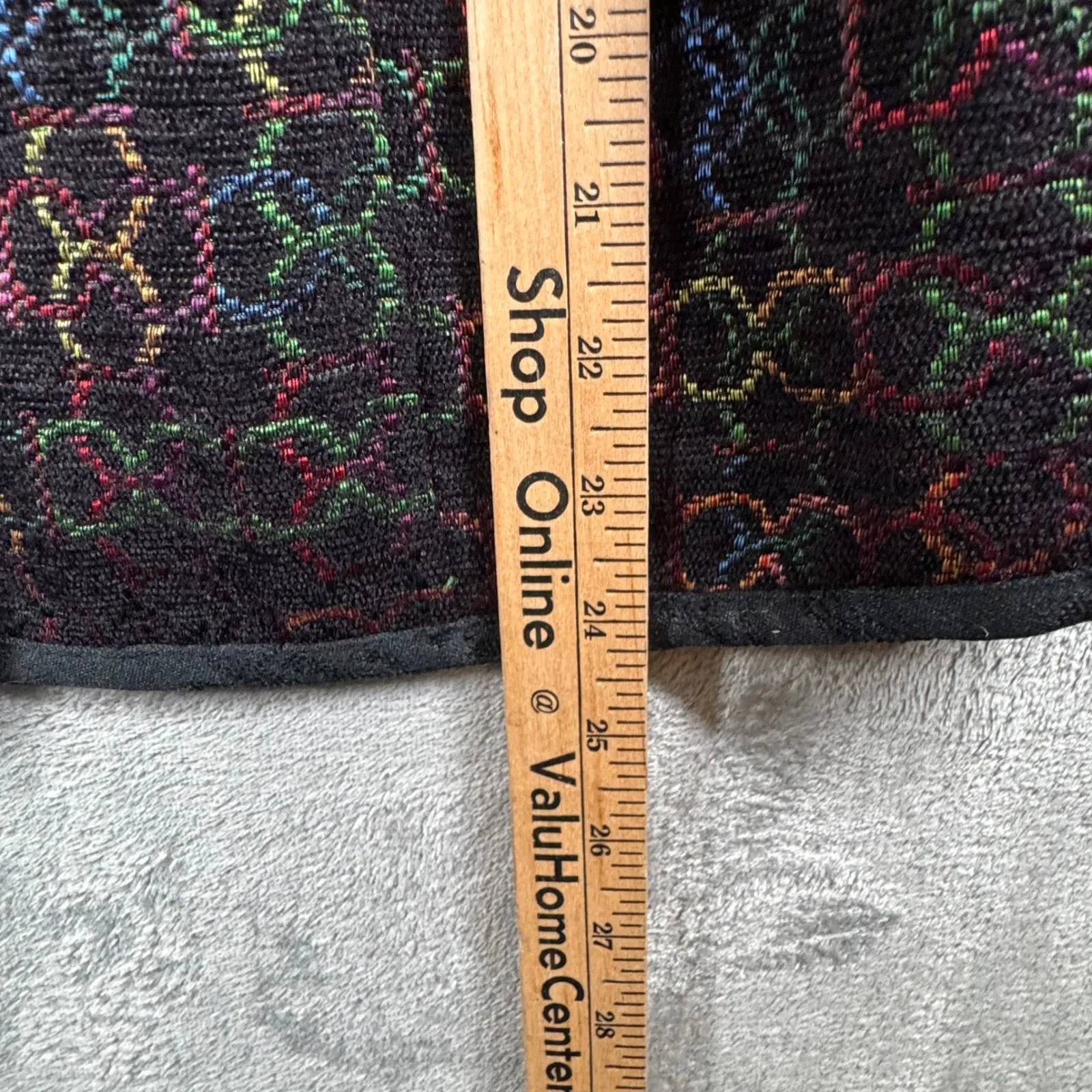 Christopher & Banks Blazer L Black Multicolor Circles Geometric Rainbow Artsy - Image 10