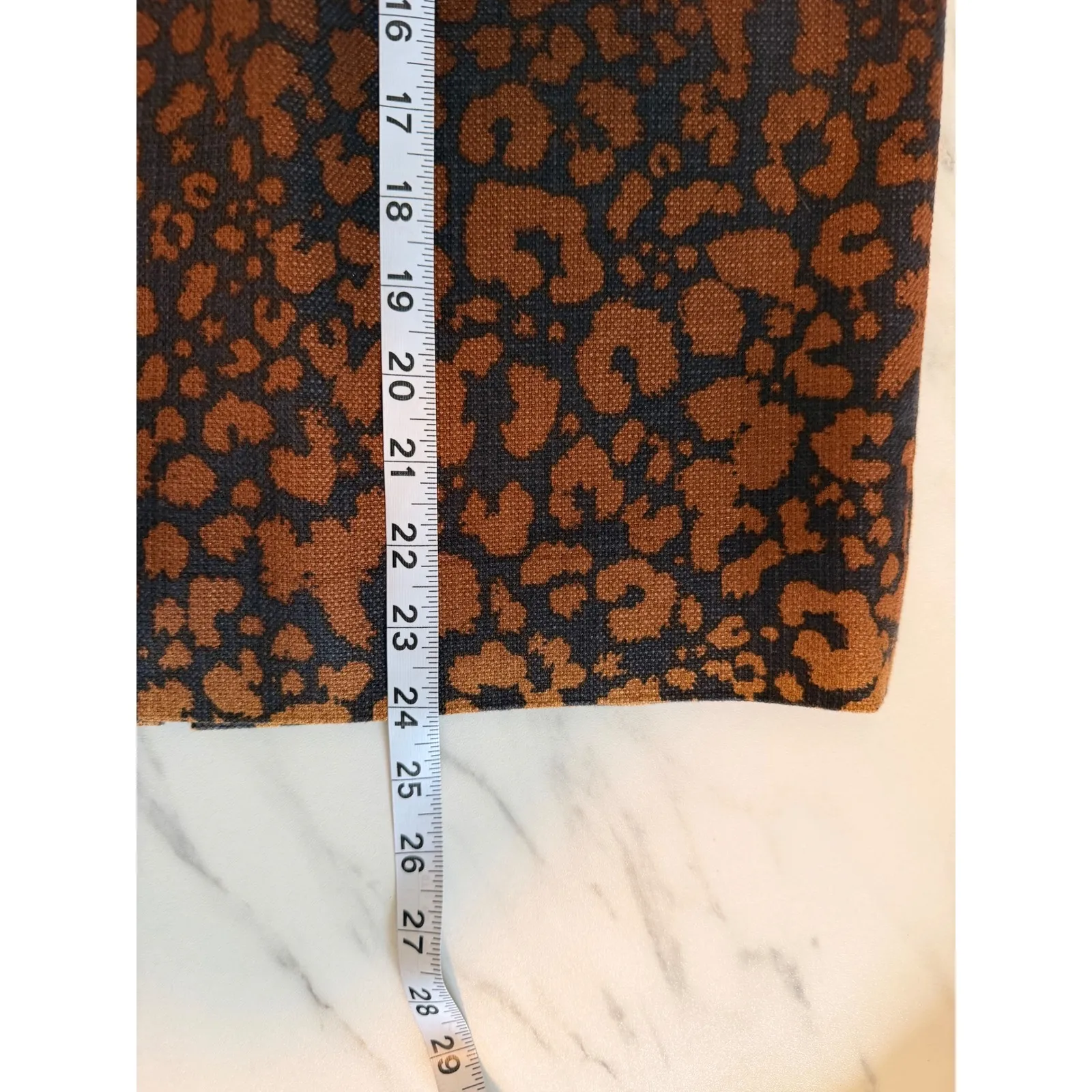 Classiques Entier Leopard Print Midi Skirt Black Brown Size 8 Office - Image 5