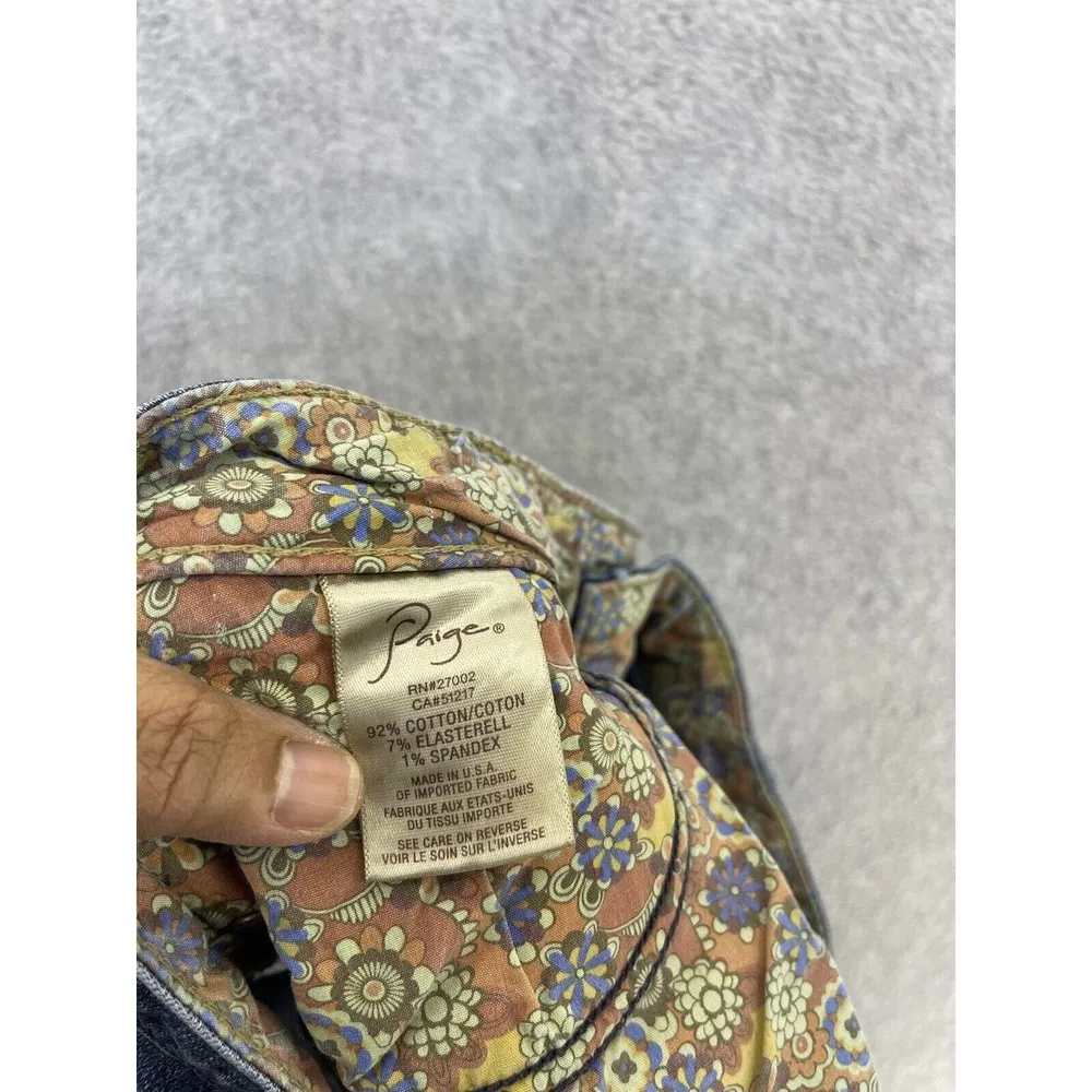 Paige Women's Blue Denim Capri Size 28 Venice Medium Wash Cotton Blend Low Rise - Image 4