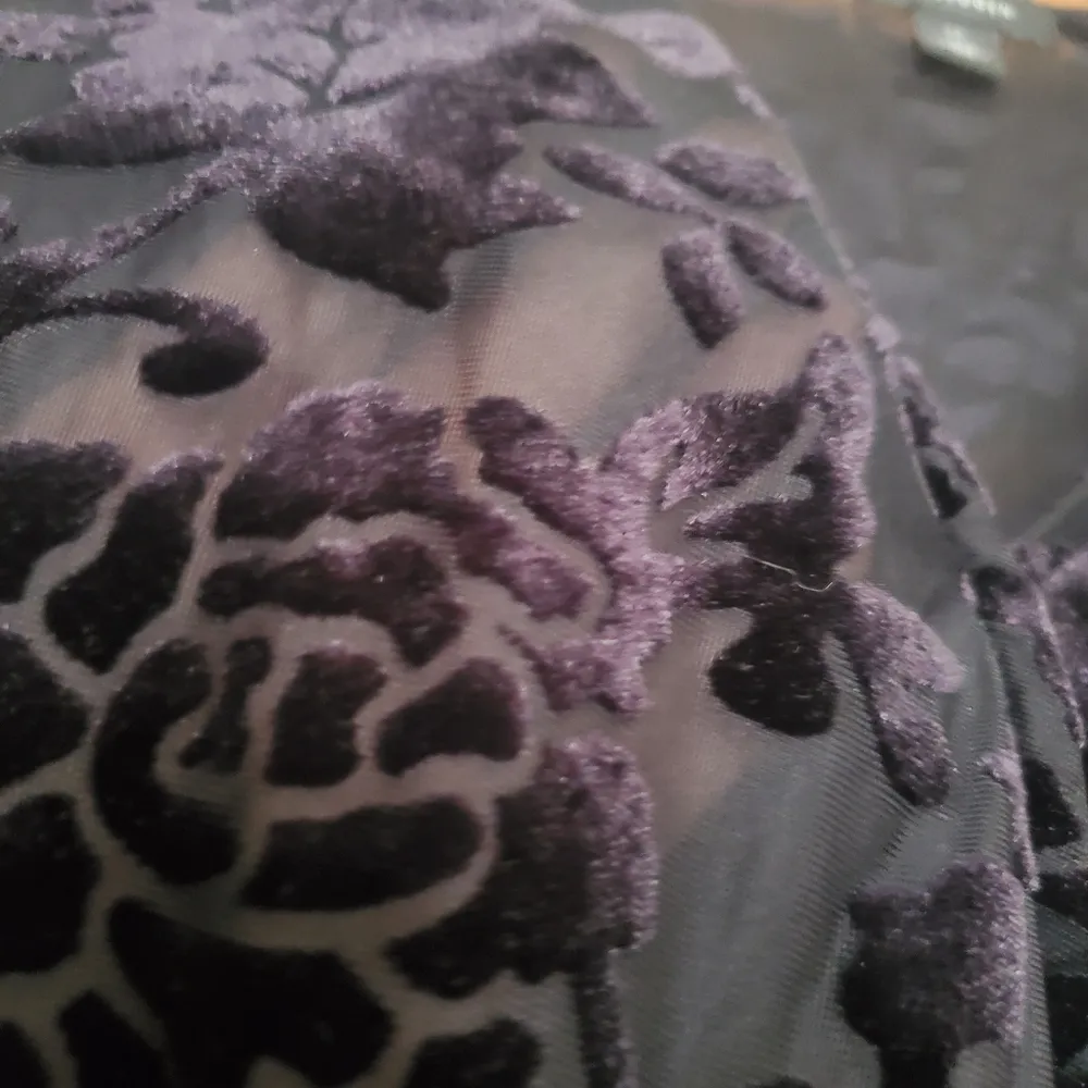 sheer flocked floral peplum blouse - Image 6