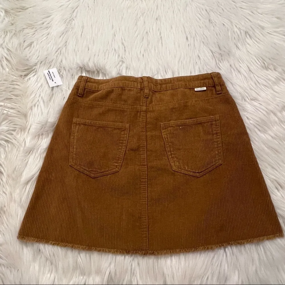 Sky & Sparrow Corduroy Mini Skirt Cognac Tan - Image 6
