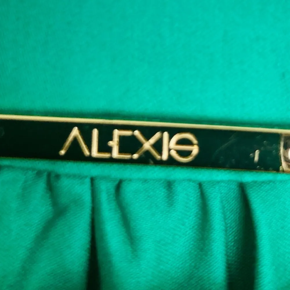 Alexis green “Daksha” mini dress with eyelet trim at hem and balloon sleeves. XS - Image 6