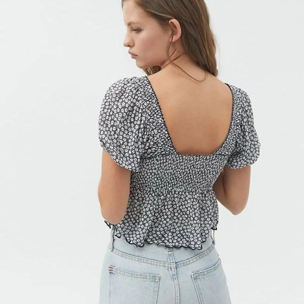 UO Angelo Smocked Babydoll Bodice Top​ - Image 2