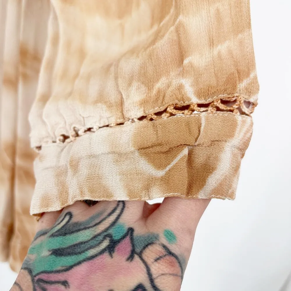 Free People 70s Boho Tie Dye Me Down Top Tunic Blouse Medium - Image 4