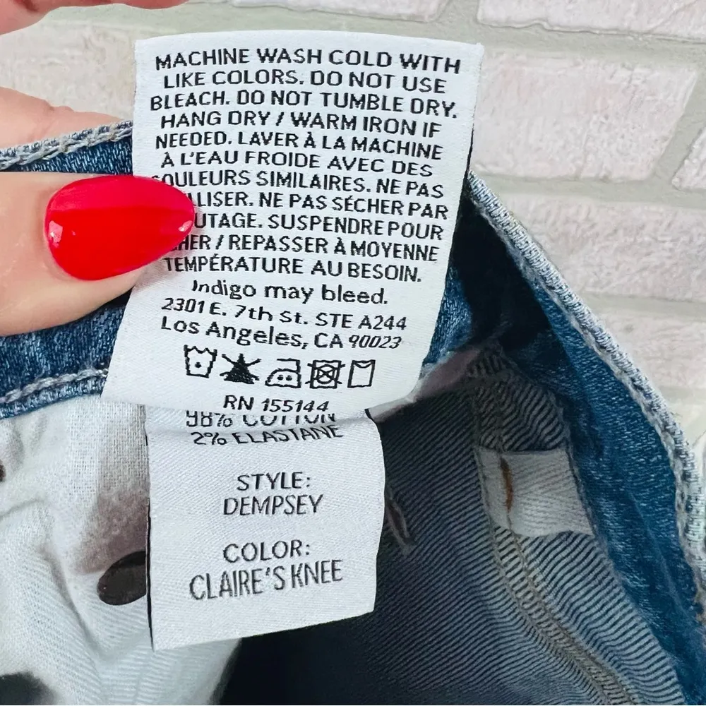 Boyish Dempsey Ripped Straight Leg Jeans in Claire’s Knee Wash Size 26 - Image 13