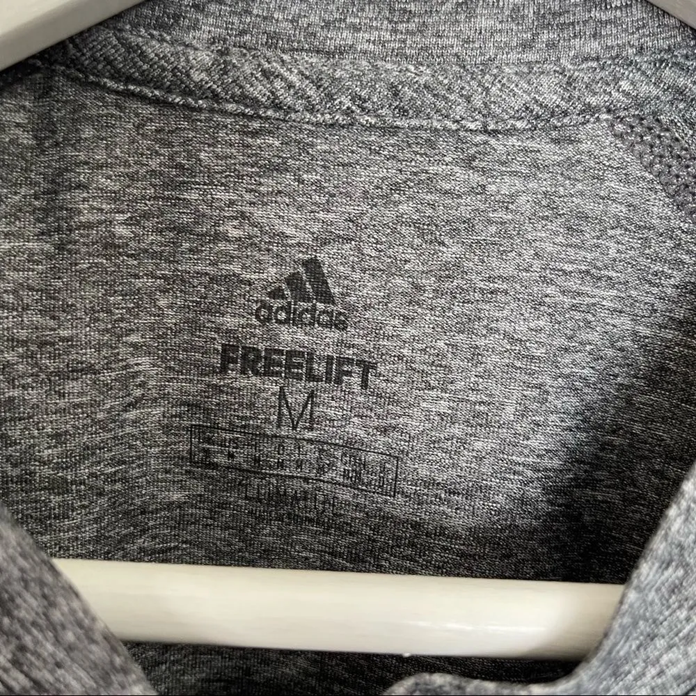 Adidas Freelift Mens Gray Athletic Short Sleeve‎ Top Shirt Size M Sporty Gym - Image 5