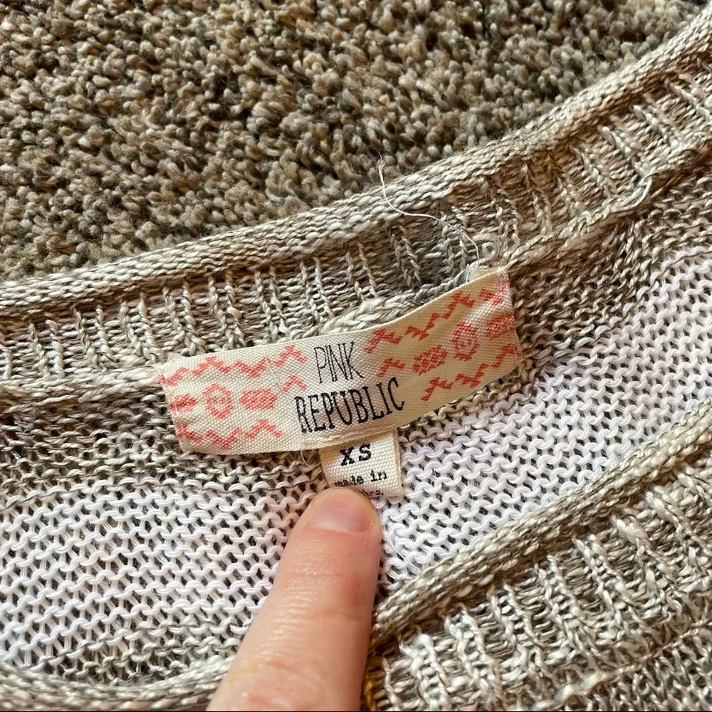 Pink Republic Long Sleeve Striped Knit Sweater Extra Small - Image 6