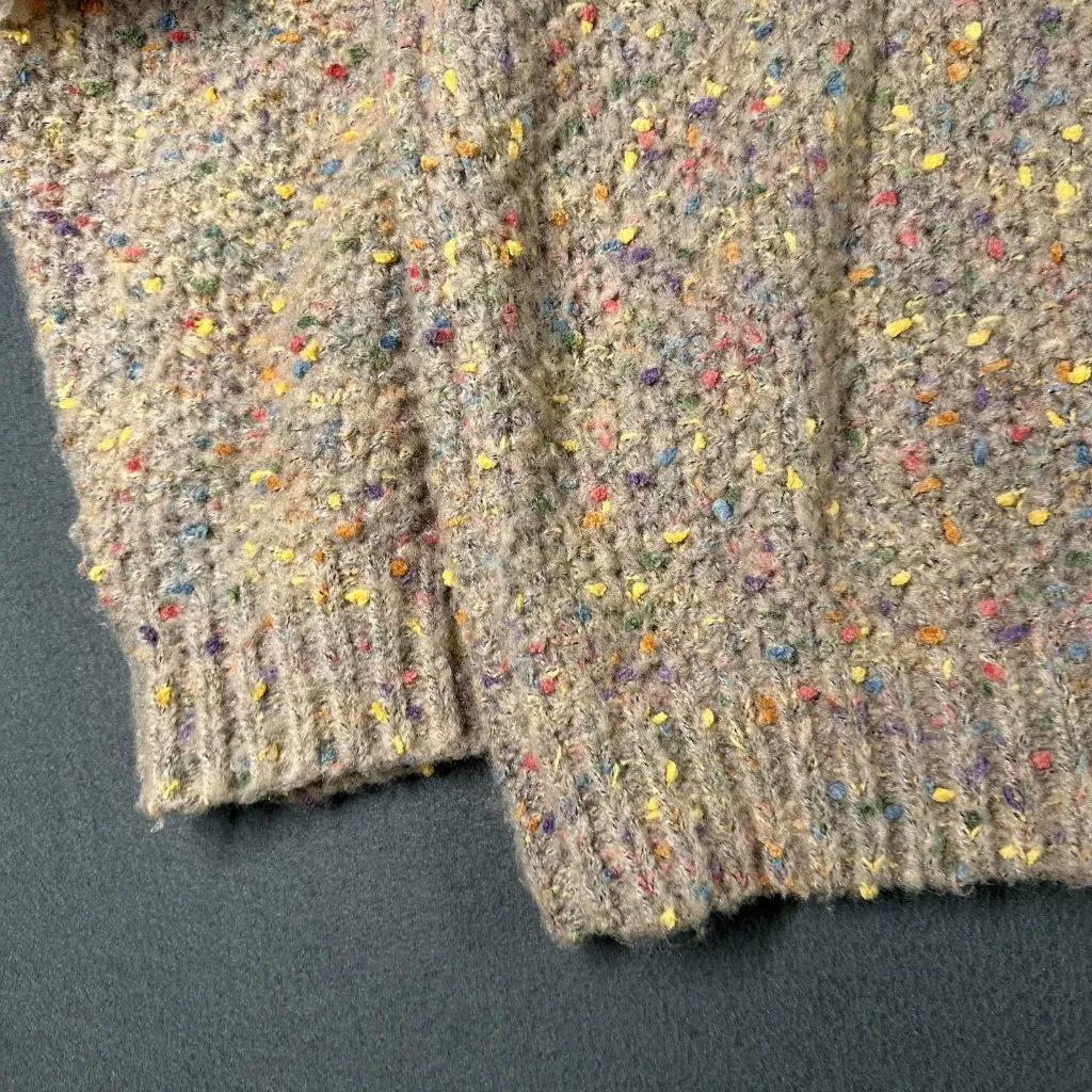 Harper Heritage Sweater Womens Medium Chunky Knit Multicolor Speckled Pullover - Image 10