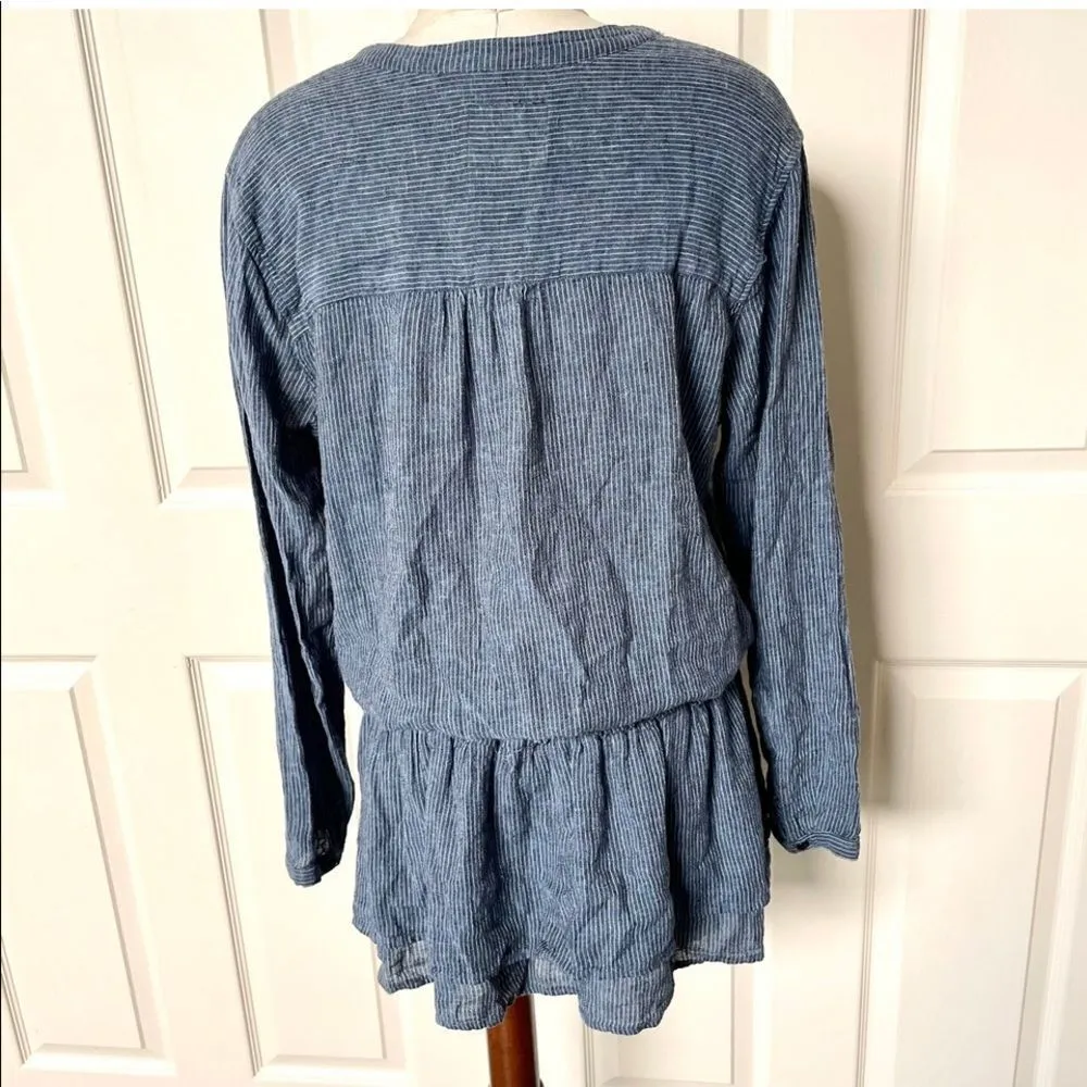 Rails Juliette Salem stripe blue linen mini dress - Image 4