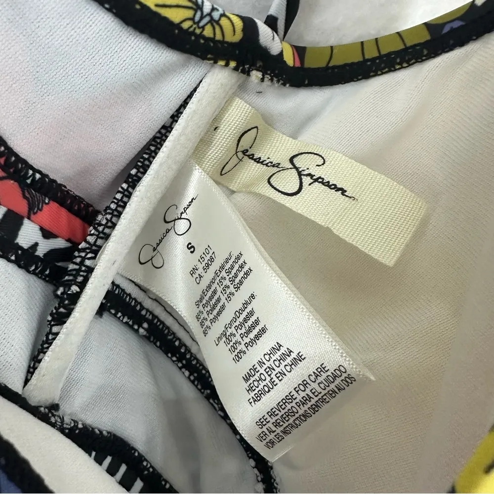 Jessica Simpson Floral Strap Bikini Swim Top Womens Small Multi Y2K - Image 7