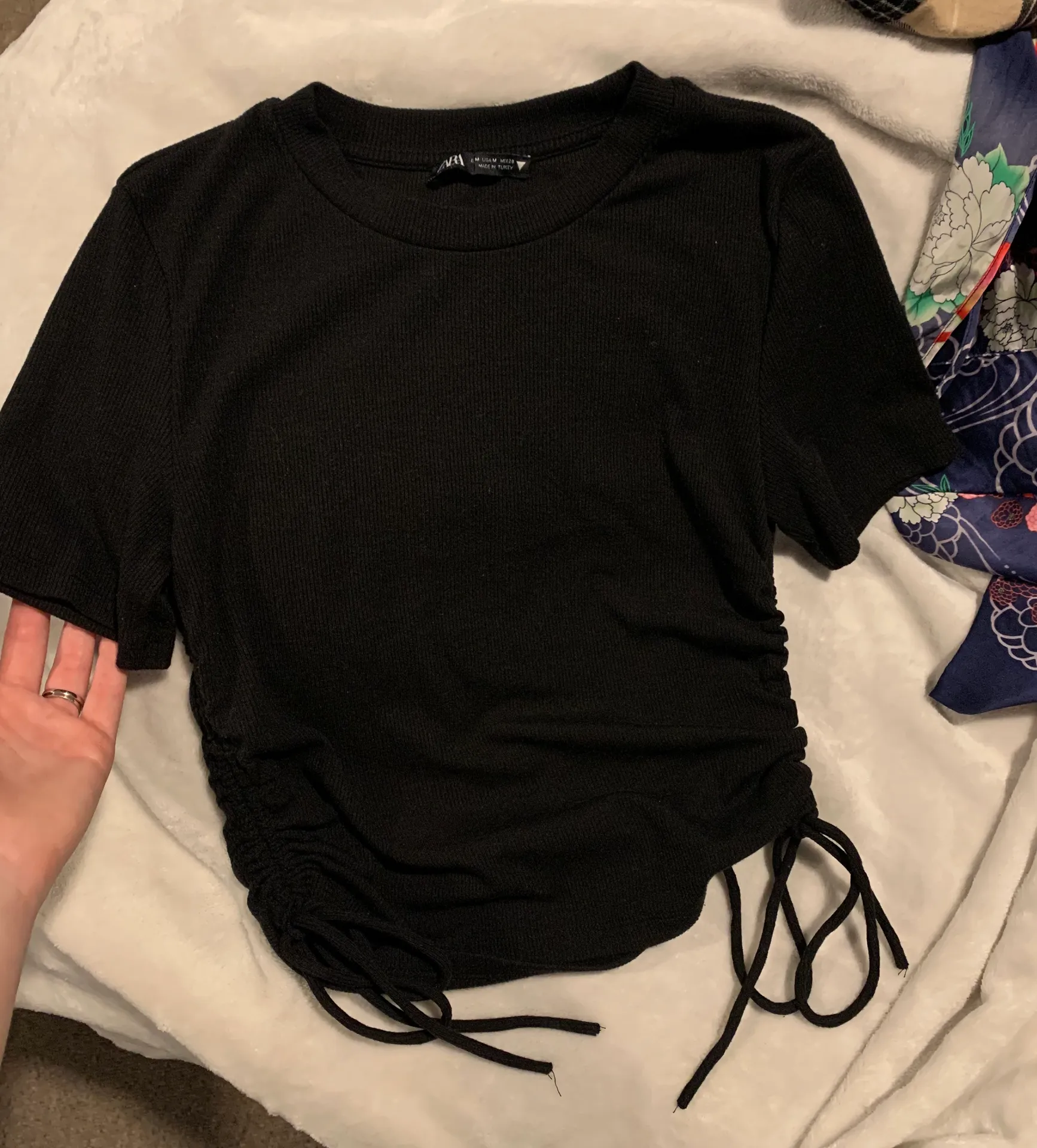 ZARA side tie crop top - Image 3