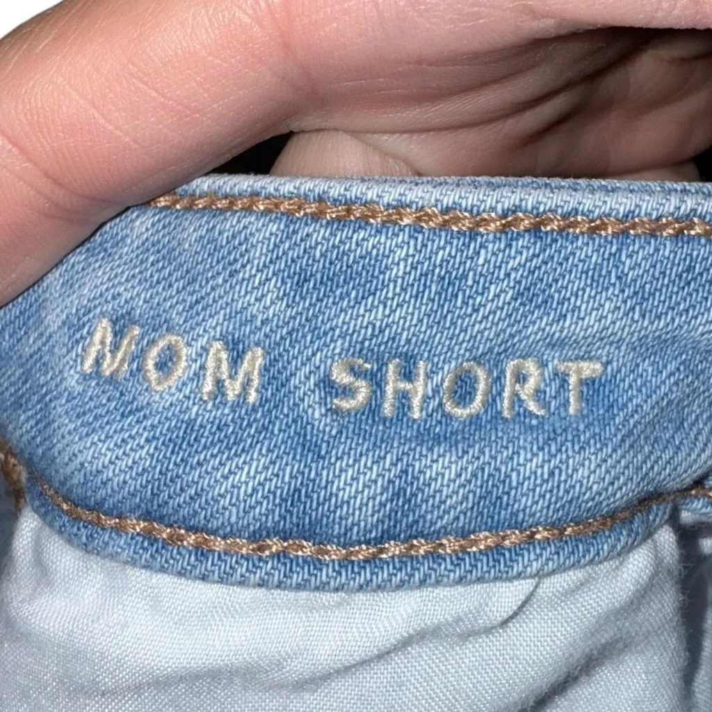 American Eagle High-Rise Mom Shorts w/ Embroidered Flowers – Size 0 - Image 5