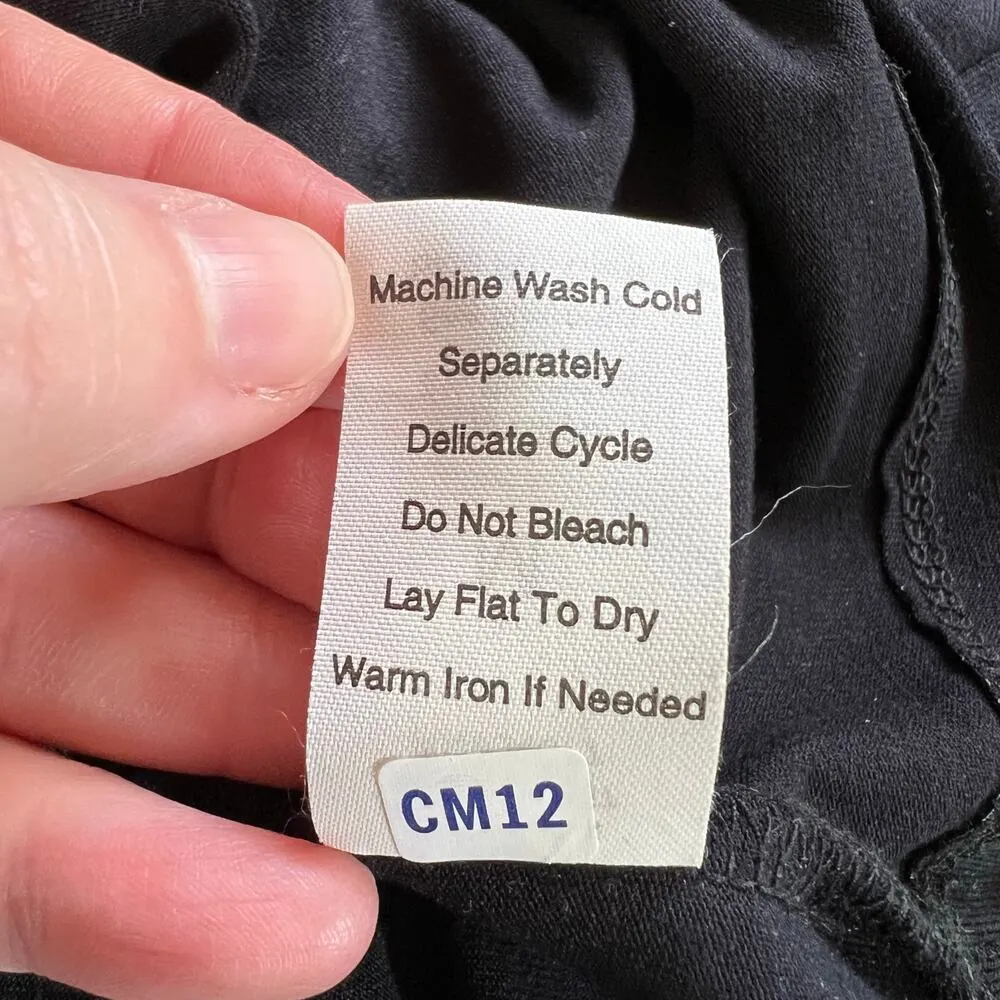 CAbi Womens Blouse Shirt Top Draped V Neck Twisted Bodice Long Sleeve Black Med - Image 9