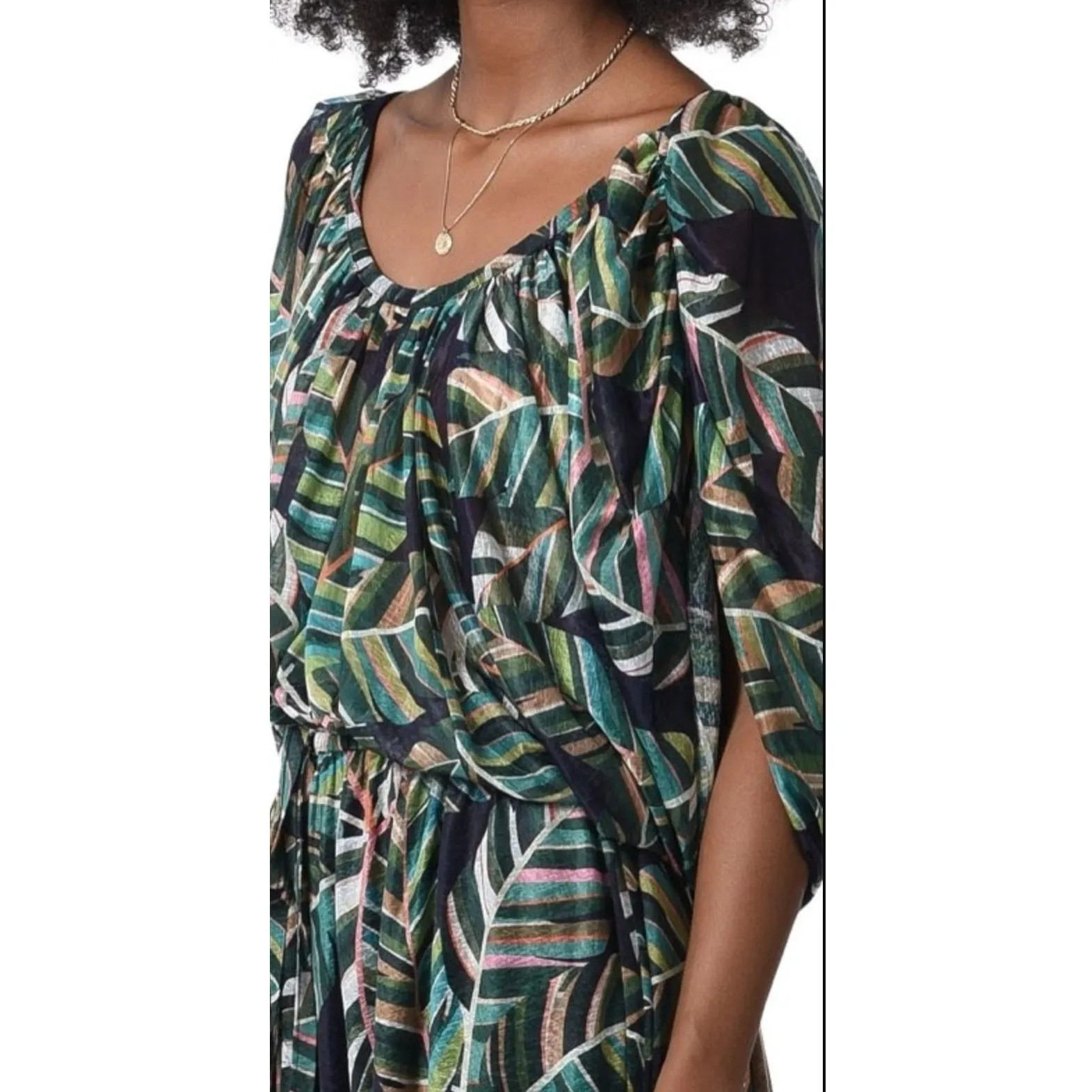 Molly Bracken Tropical Print Midi Dress - Image 2