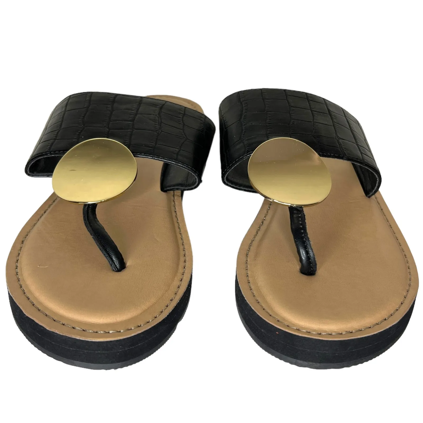 Market & Spruce SIZE 7.5 Havanna Textured Flip Flop Thong Sandal - Stitch Fix - Image 3