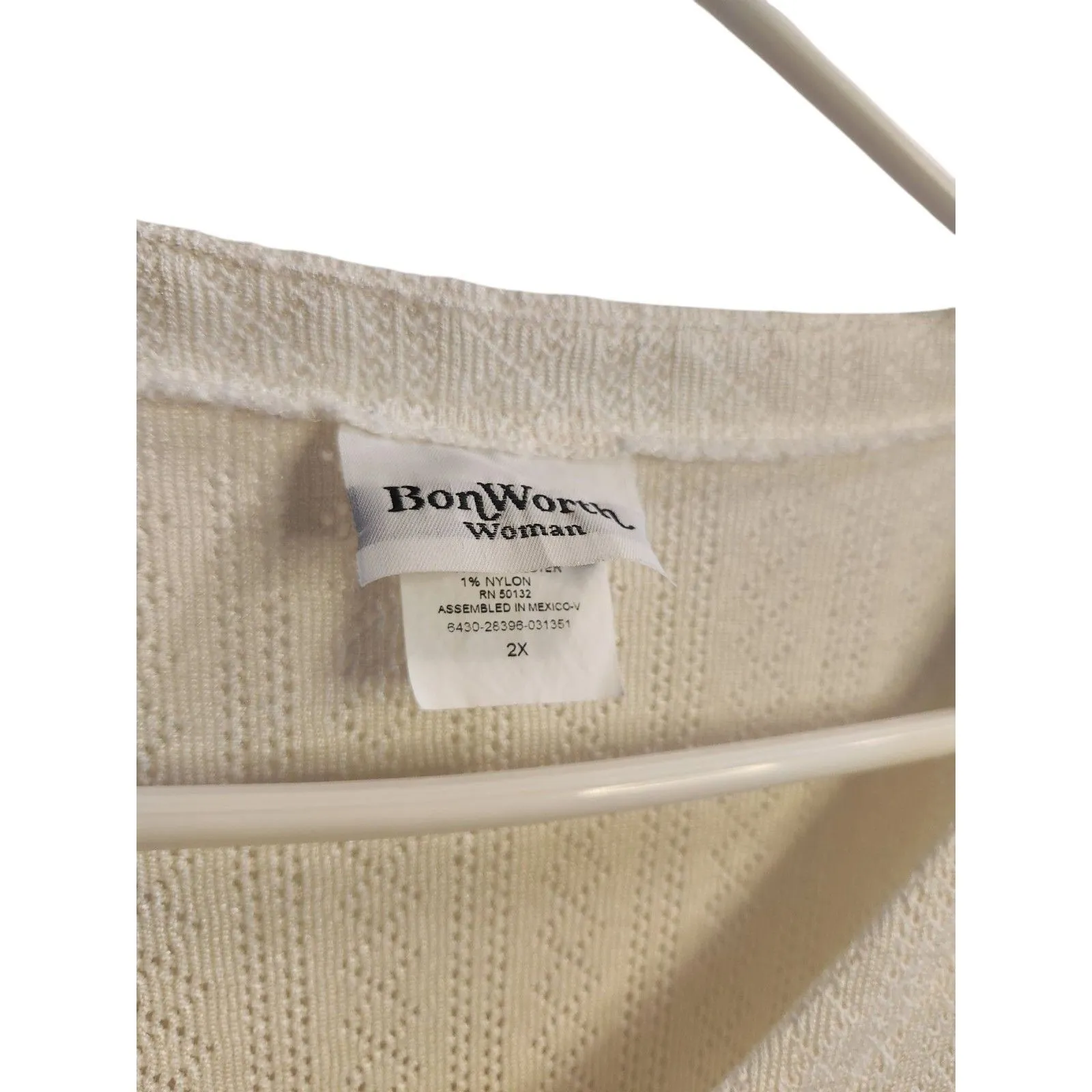 Bonworth  Crochet Knit Button Front Cardigan 2X - Image 2