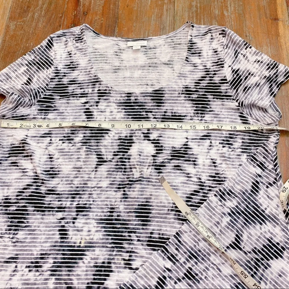 PureJill Black & White Scoop Neck Tee Size Large - Image 6