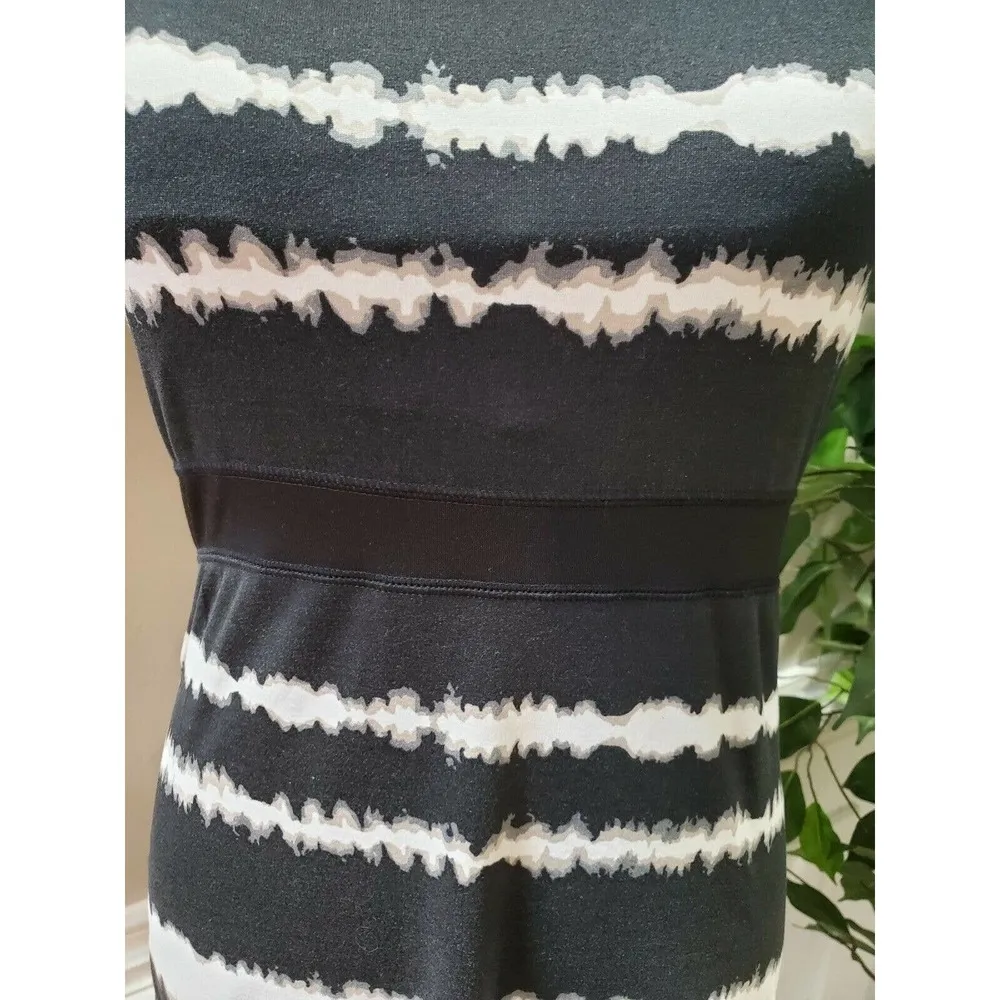 Soybu Women's Black Polyester Square Neck Sleeveless Knee Length Dress Size M - Image 3