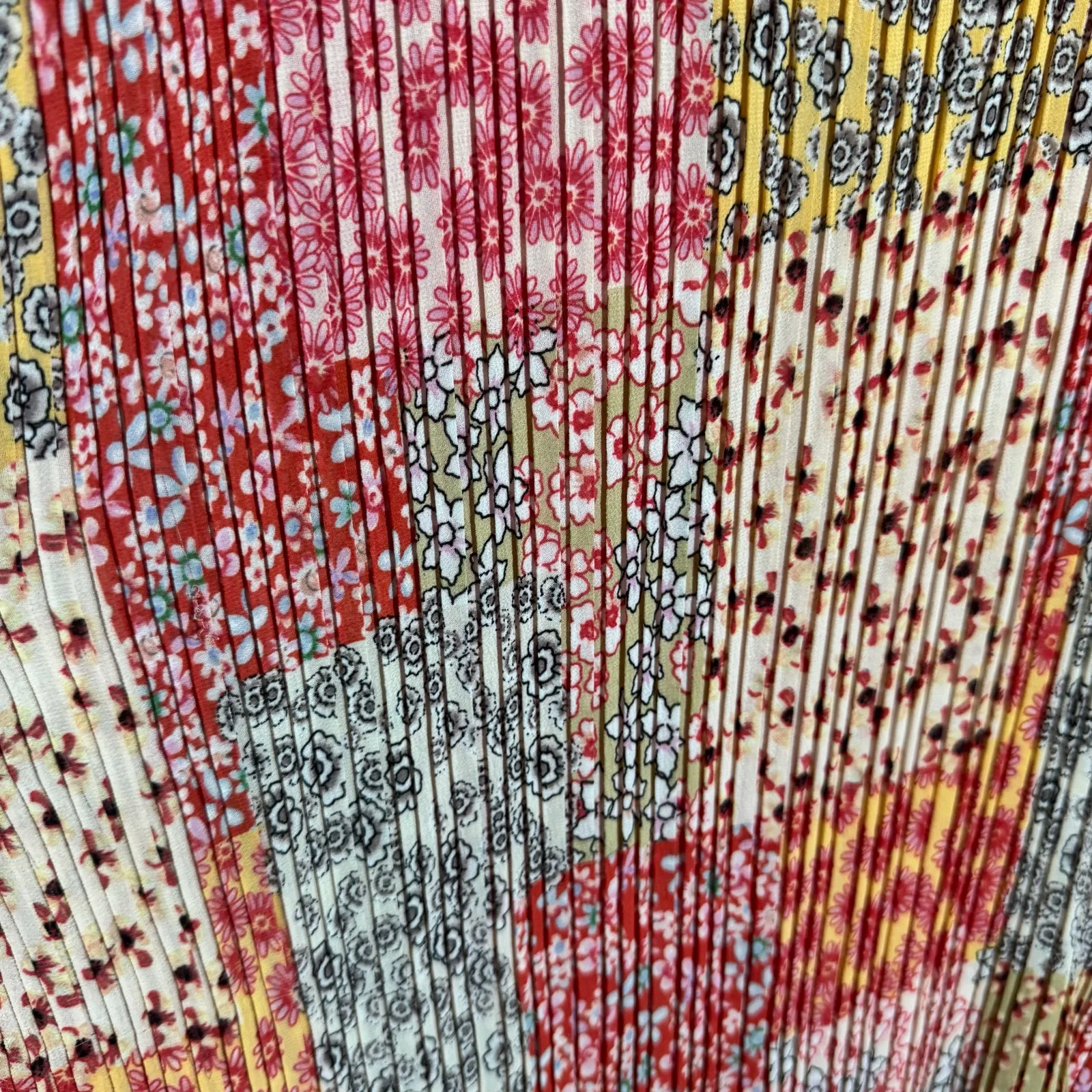 Muche & Muchette Boho Sheer Pop Over Top Women OS Crinkle Flow Oversized Floral Pink Size undefined - Image 4