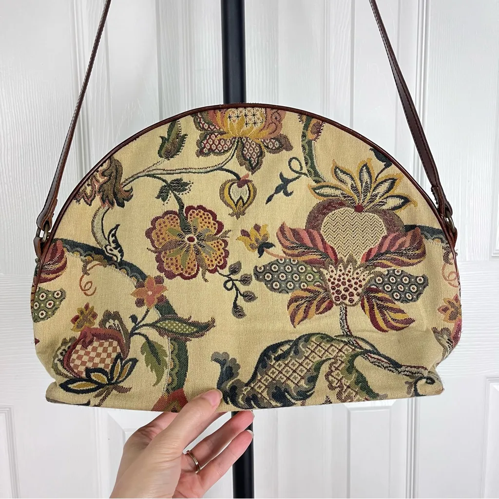 Whitehouse Cox Jacquard Canvas/Leather Bag Tan - Image 5