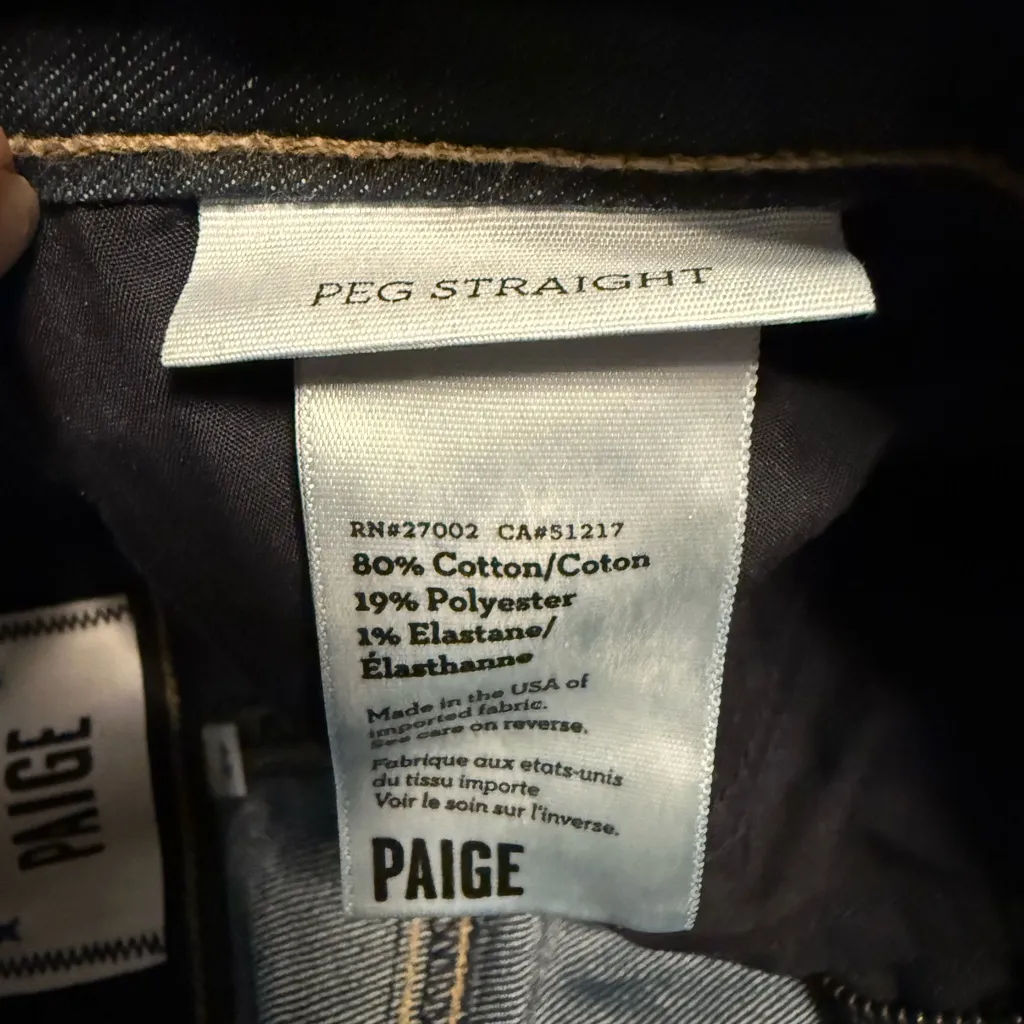 Paige  Dark Blue Jeans - Image 7