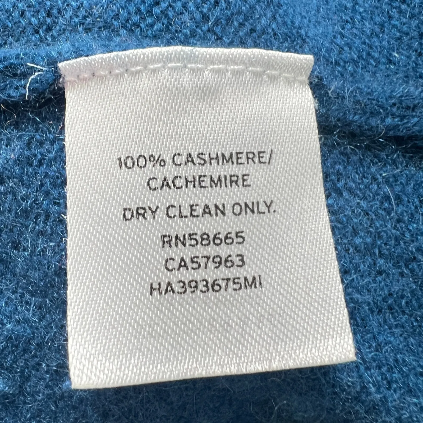 Cashmere Turtleneck Sweater Blue Pullover Long Sleeve Women Size Medium Luxury - Image 4