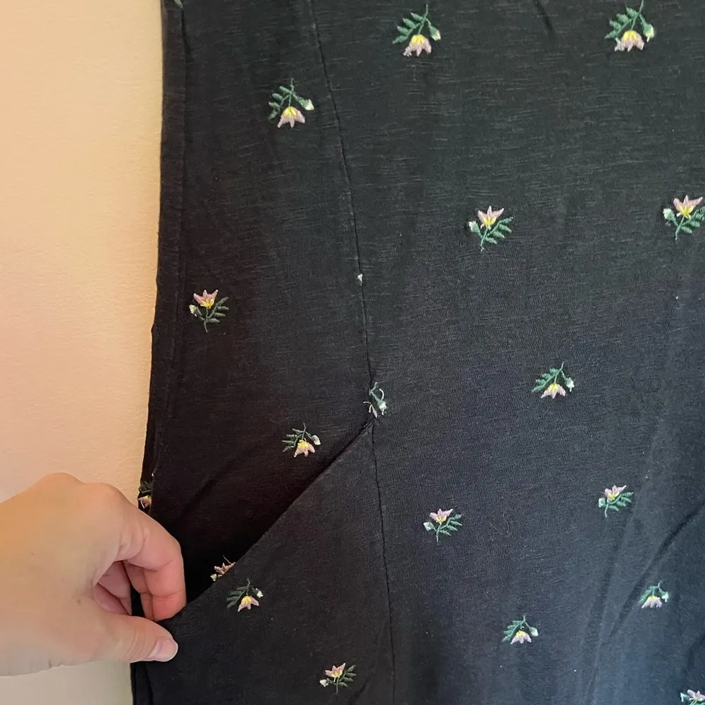 fat face floral embroidered dress | size 8 dress Black - Image 3