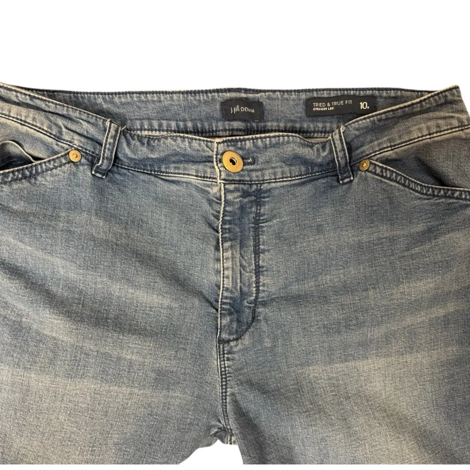 J.Jill Tried & True Fit Straight Leg Denim Jean size 10 Blue - Image 3