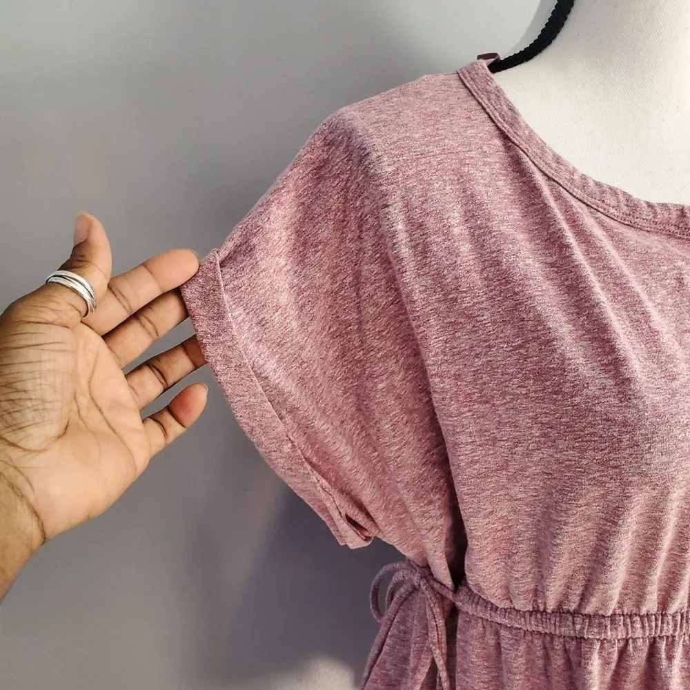 Caslon Cozy Tie Waist Peplum Red Top M Petite - Image 5