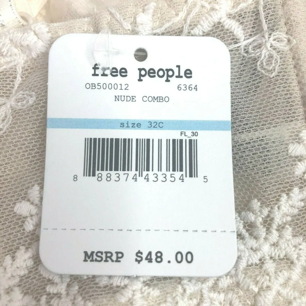 NEW Free People Daydreamer Lace Bra Underwire Nude Combo 32C OB500012 - Image 7