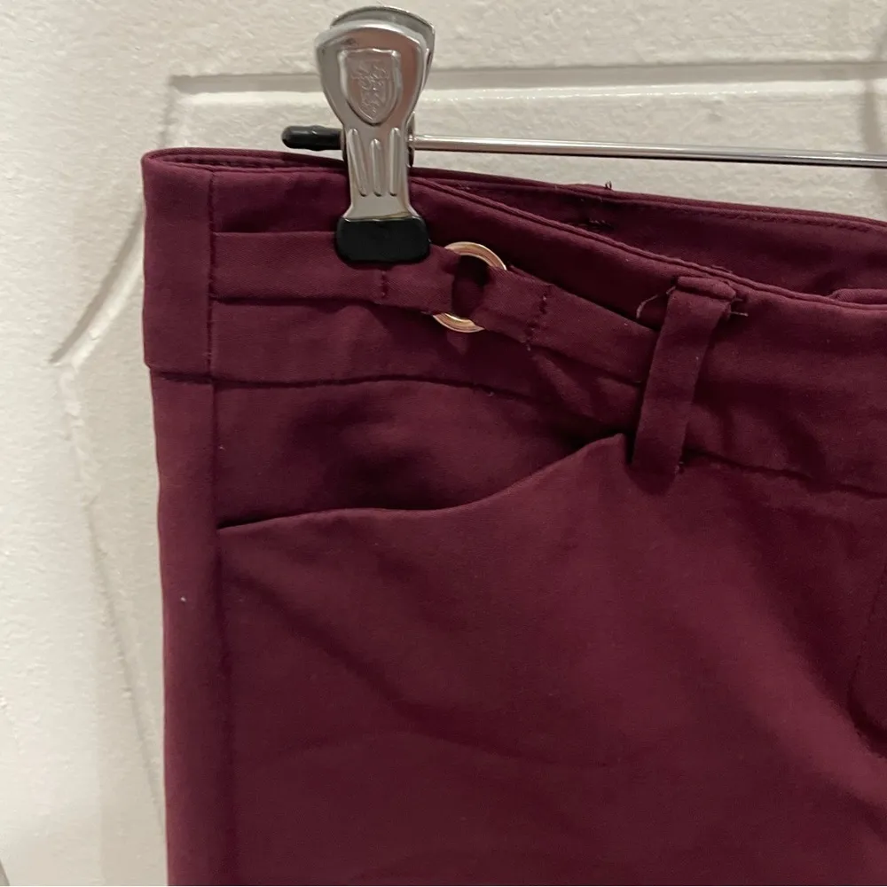 New York & Company Maroon Cropped Dress Pants Red Size 4 - Image 5