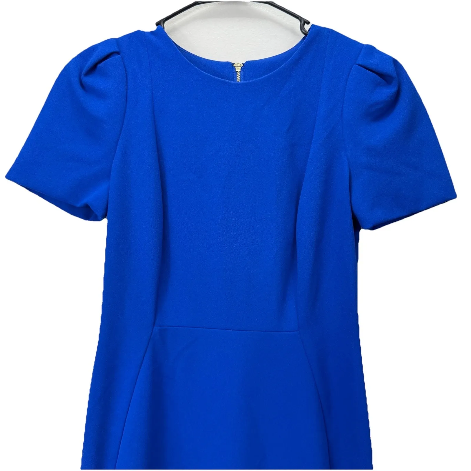Calvin Klein Royal Blue Puff Sleeve Stretch Crepe Sheath‎ Dress Size 2 - Image 5
