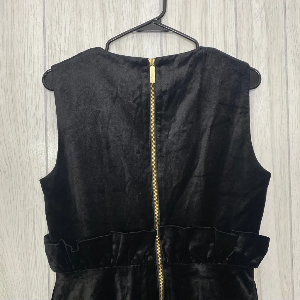 Ted Baker Celeena Embellished Queen Bee Velvet Skater Dress Ruffle size 3 (US 8) - Image 6