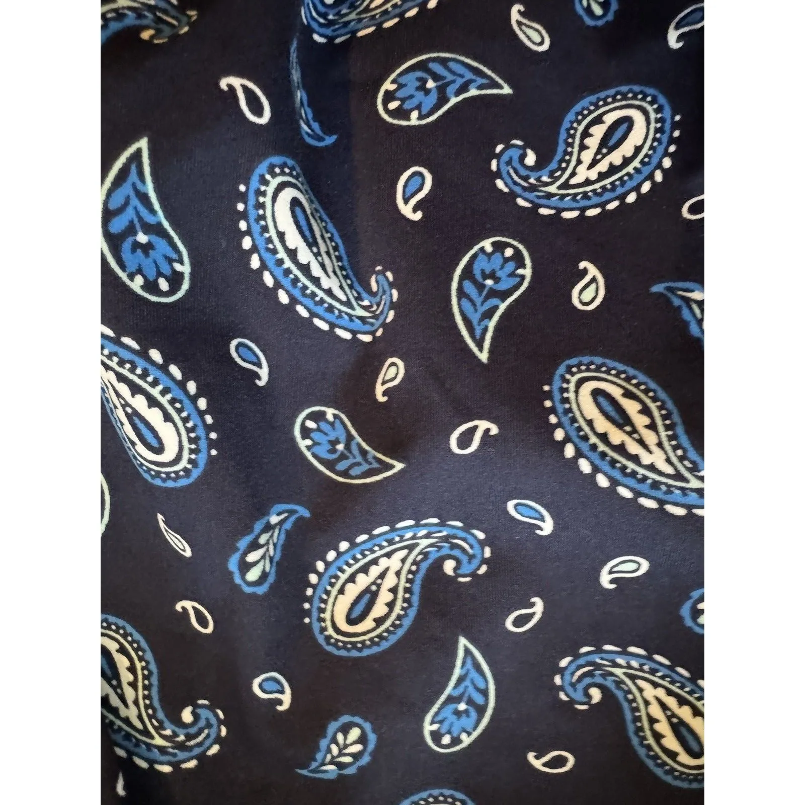 Lands' End Women's Size 12L Tie Adjustable Straps Tankini Print Blue  Paisley - Image 4
