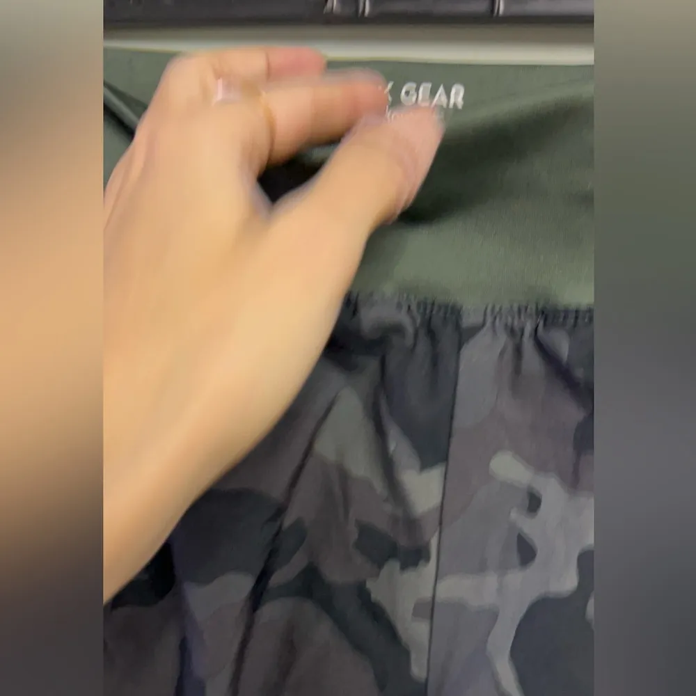 Women's Athletic Shorts - Green Camo - Image 3