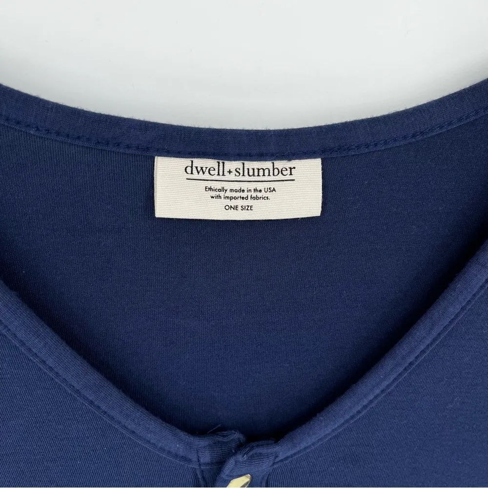 DWELL+SLUMBER Cocoon Dress Navy Blue O/S Nursing‎ Loose Fit Postpartum Kaftan Size undefined - Image 2