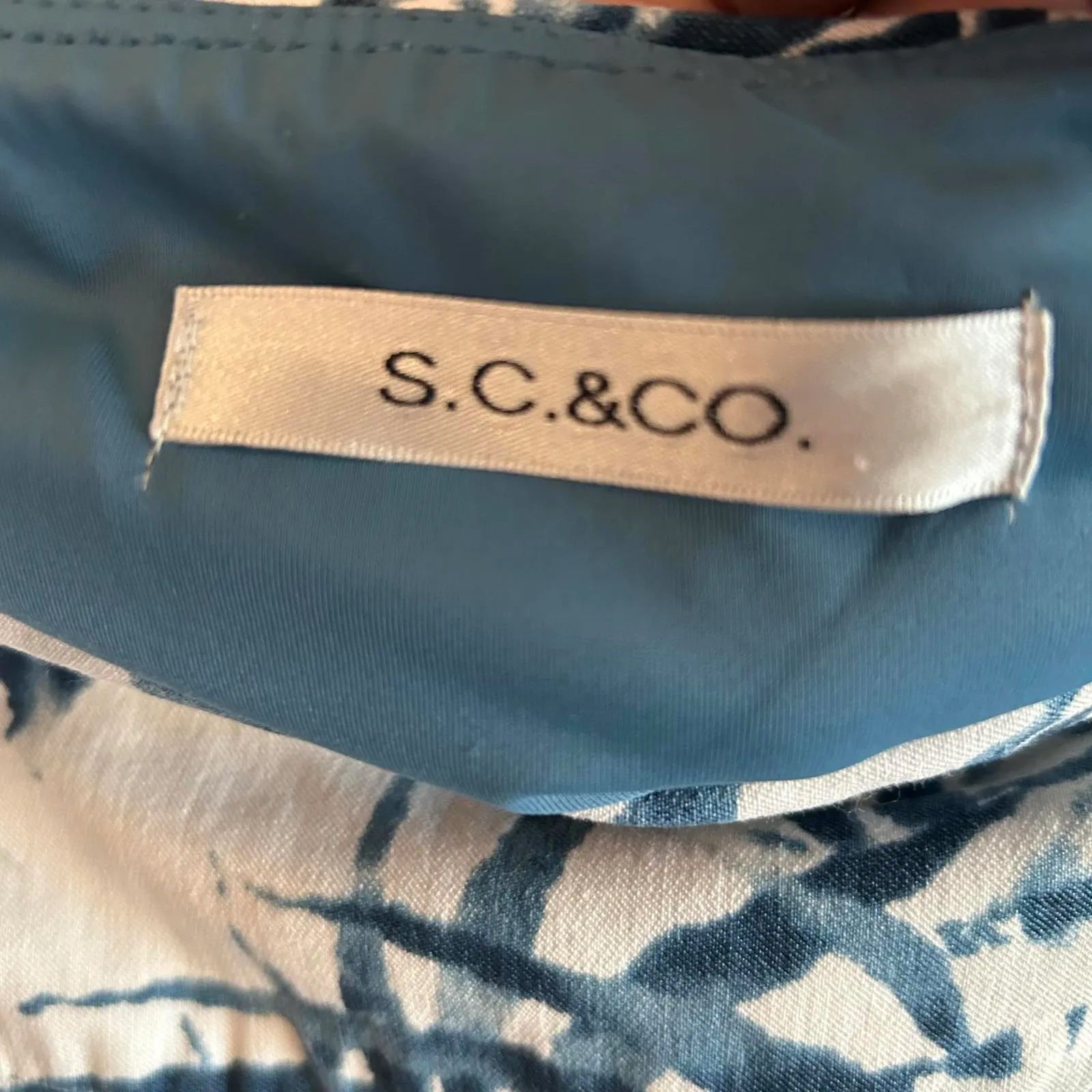 S.C. & Co Womens Blue White Leaf Print Skort Size Large - Image 5