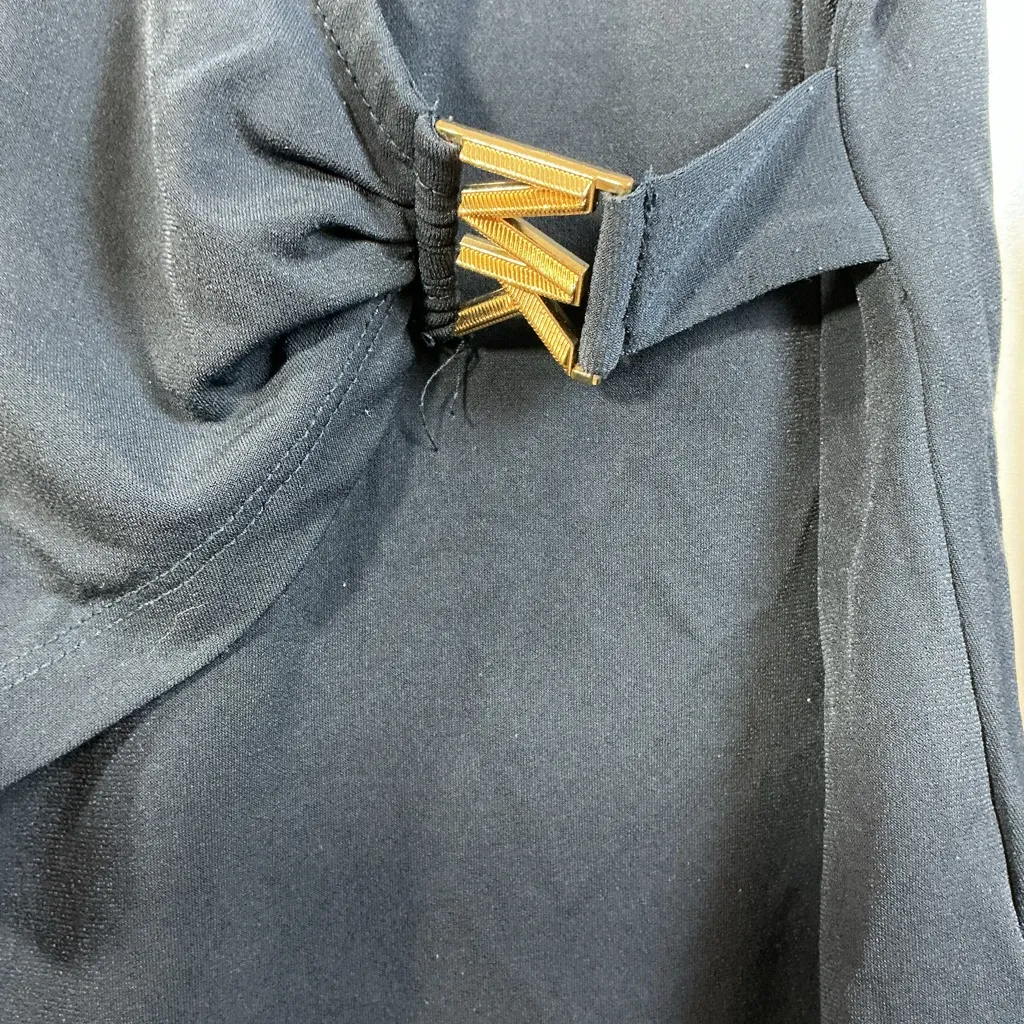 Michael Kors Deep Blue Wrap Top - Image 4