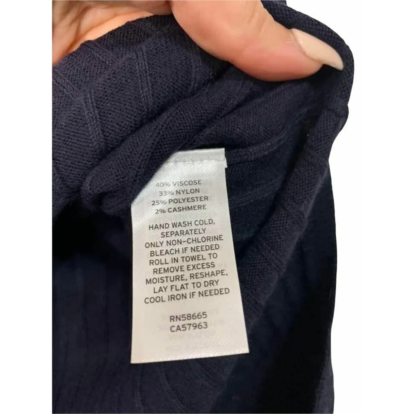 Treasure & Bond Navy Knit V-neck Long Sleeve Sweater Size XS‎ NEW - Image 5