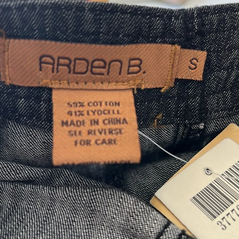 Arden B strapless black denim romper - Image 2