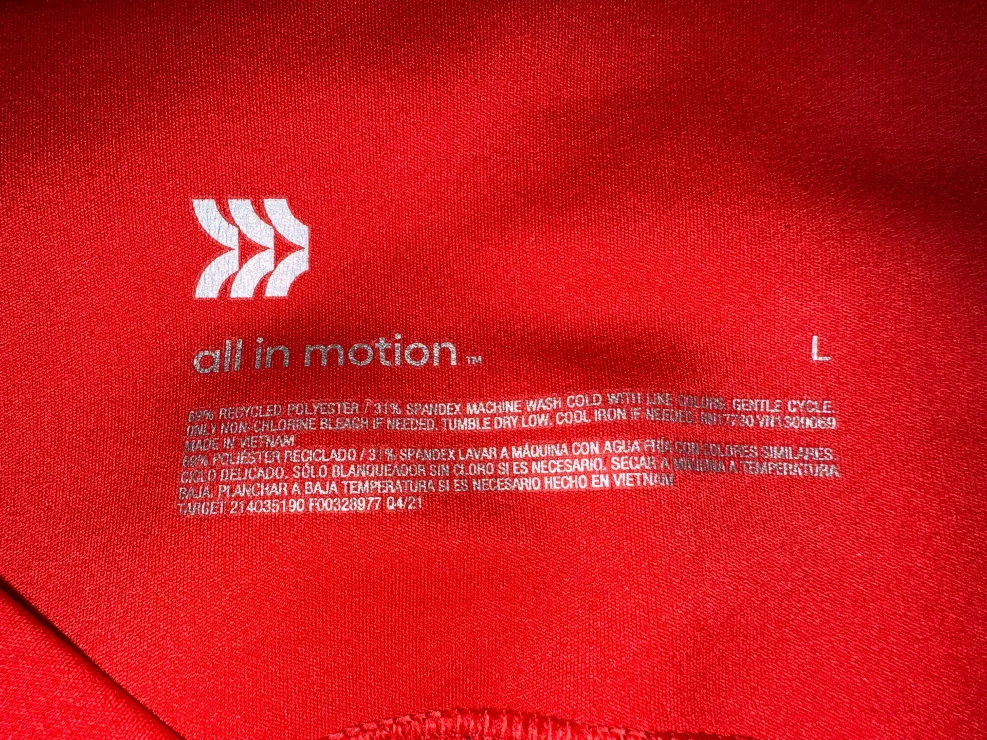 All in Motion Red Leggings High-Rise - Image 3