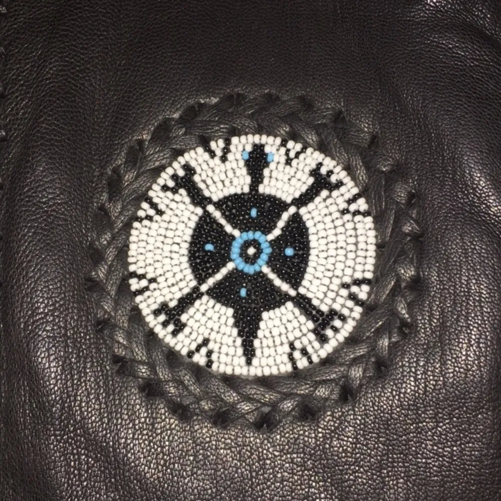 A.M. Bernardo Native Fringed Genuine Leather Black Size XXL - Image 7