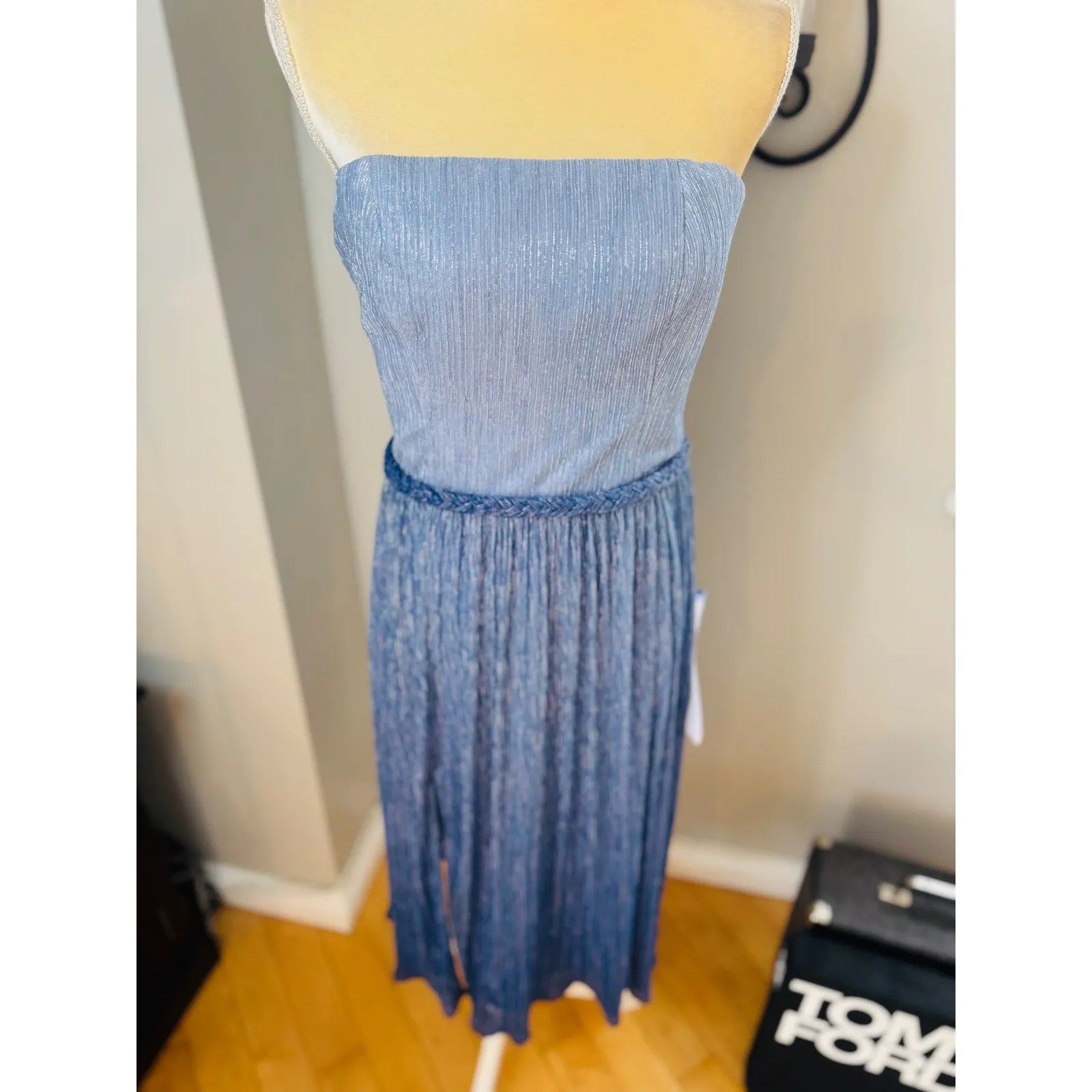Dress‎ the Population Haldis Metallic Ombre Strapless Cocktail Dress, Medium NWT - Image 6