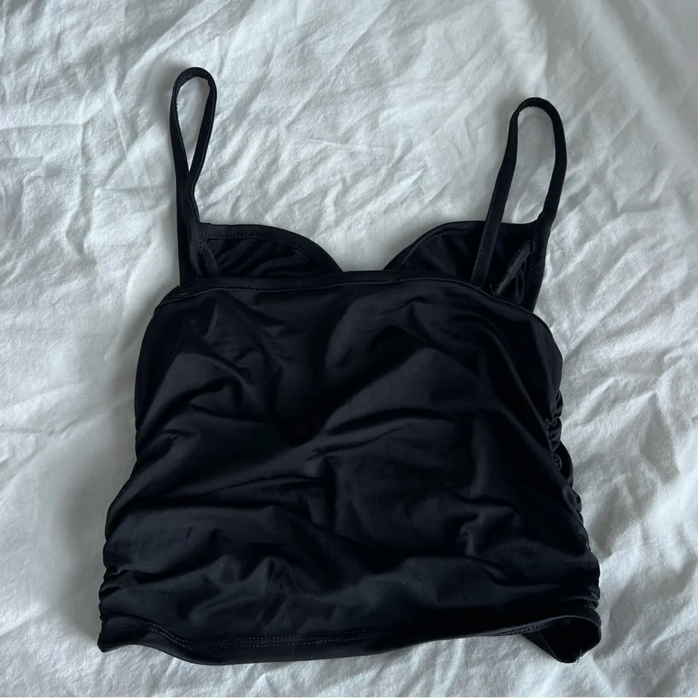 Blue Blush  Pitaya Black Ruched Tank Top - Image 3