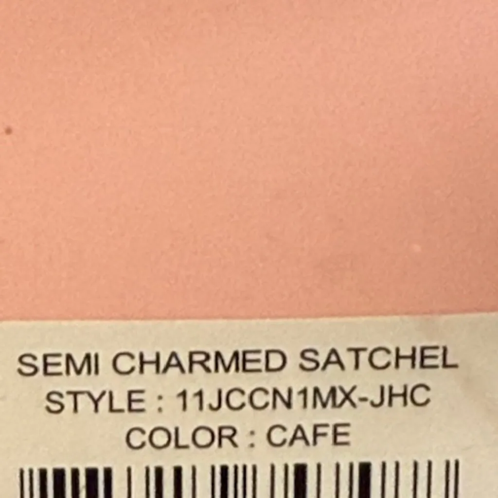 Juicy Couture Semi Charmed Satchel Cafe Beige Embossed Crossbody Coin Pouch NWT - Image 7