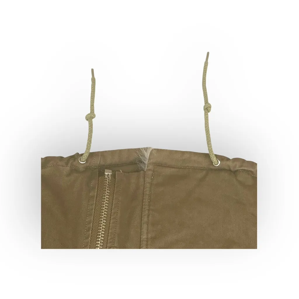 Deadstock: new UNIF 𖤐 Army Faux Fur Sherpa Utility Military Jacket 𖤐 Olive M - Image 7