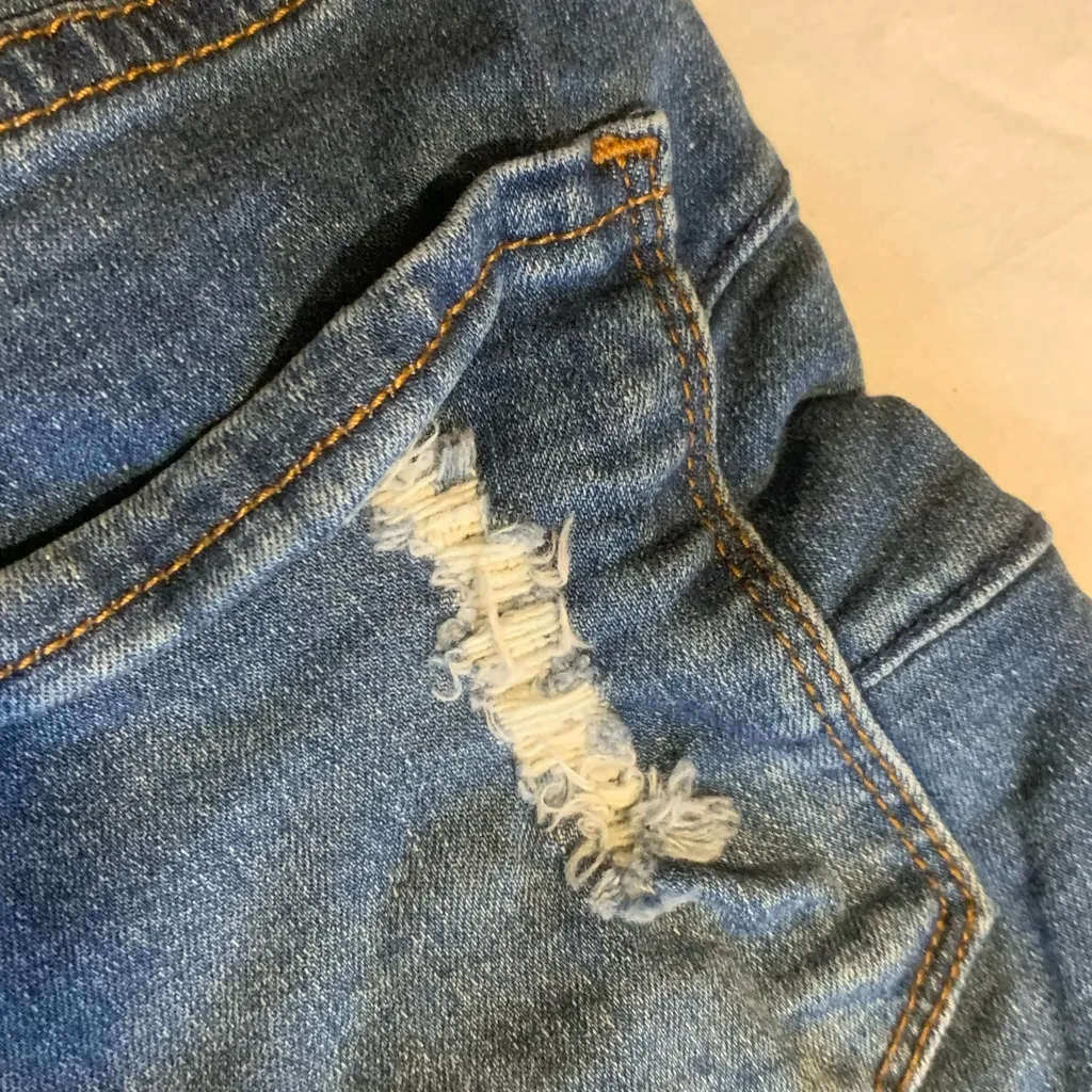 Distressed Blue‎ Denim Shorts Blue Size undefined - Image 7